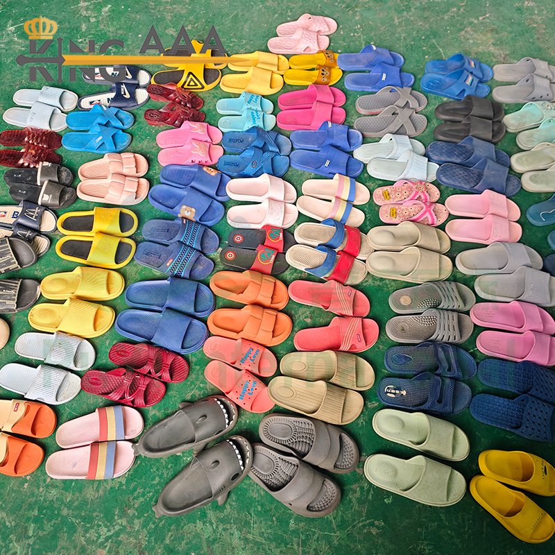 Lighted Home Slippers Second Hand Shoes Bales Slipper Slides Rubber Outsole Used Shoes Bales Slides Slippers For Spring