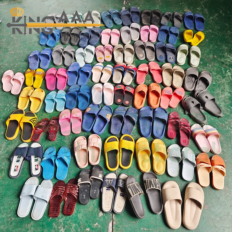 Lighted Home Slippers Second Hand Shoes Bales Slipper Slides Rubber Outsole Used Shoes Bales Slides Slippers For Spring