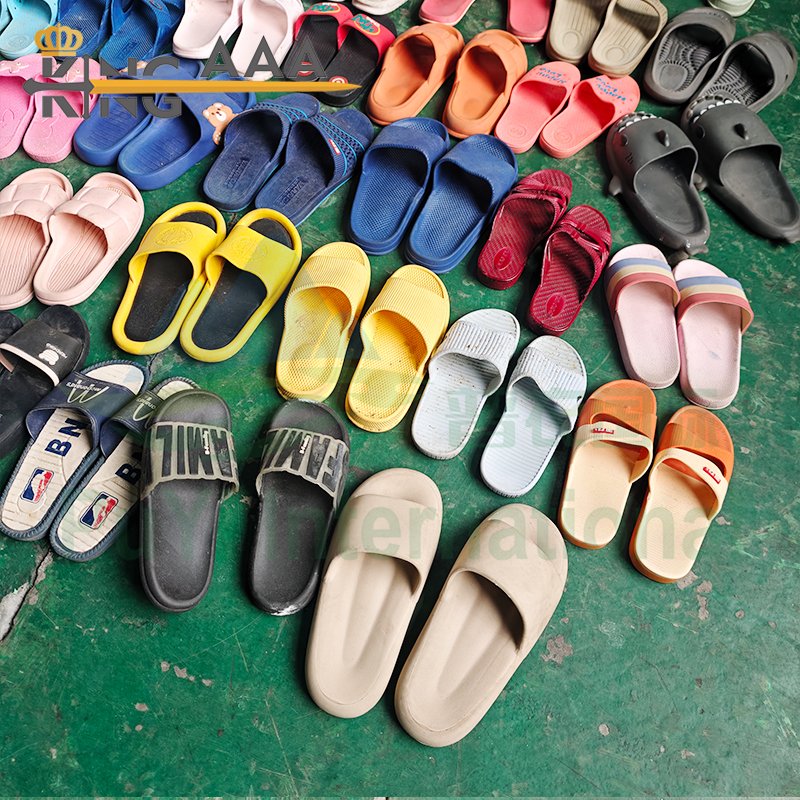 Lighted Home Slippers Second Hand Shoes Bales Slipper Slides Rubber Outsole Used Shoes Bales Slides Slippers For Spring