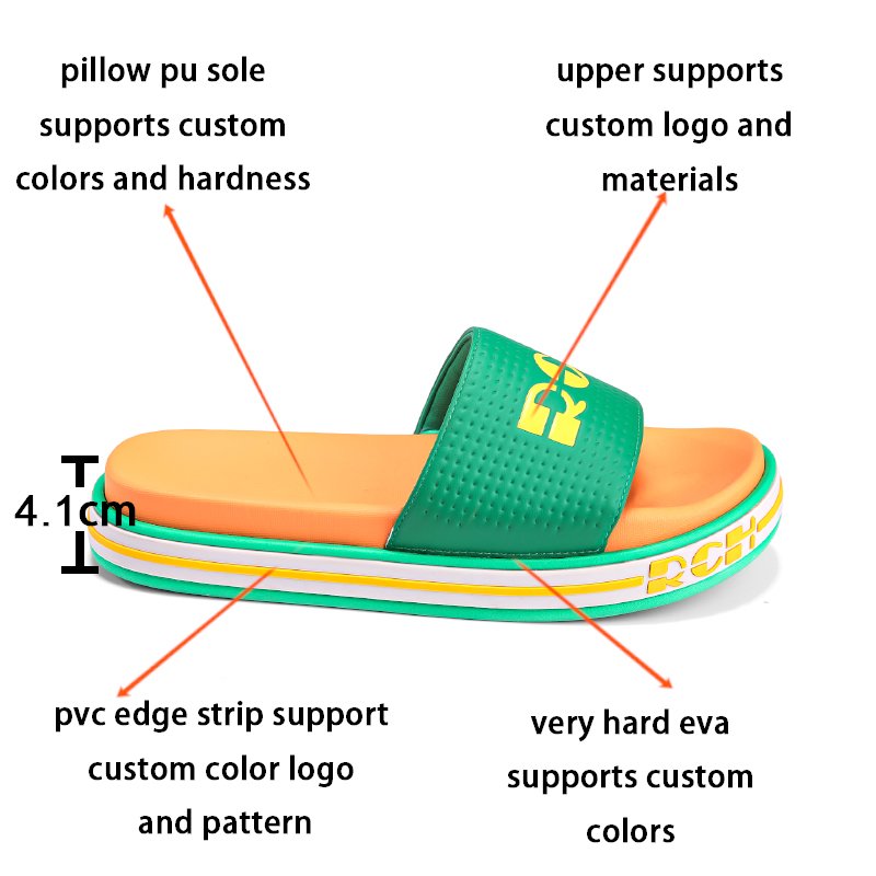 New Thick Sandals Custom Causal Sports Slippers Oem Custom Logo Slides Slippers Flat Sandals Hot Sell Street Trends Slides