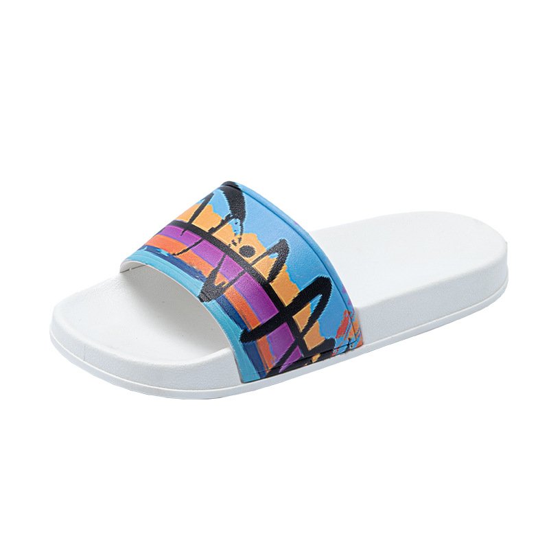 Nicecin White Casual Printed Design Wholesale Outdoor Non Slip Summer Bride Wedding Indoor Custom Logo Slides