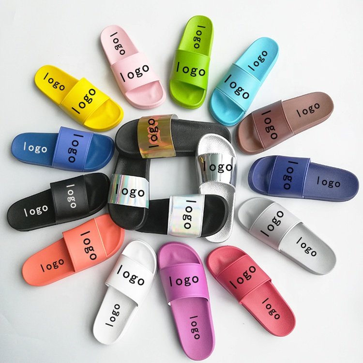 OEM Custom Black Slides Footwear Sandal PVC,Custom Logo Slippers Men Plain Blank Slide Sandal,Slippers Custom Logo Slide