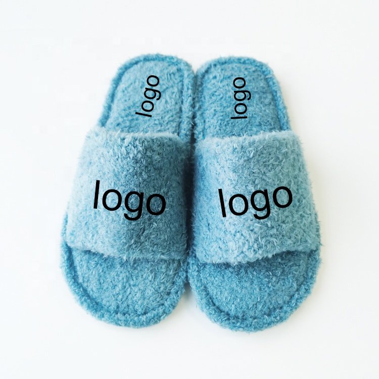 2023 Wholesale custom many styles indoor fuzzy slippers girl fashion slippers flat house plush shoes women slippers sandal