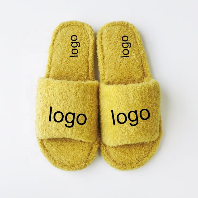 2023 Wholesale custom many styles indoor fuzzy slippers girl fashion slippers flat house plush shoes women slippers sandal