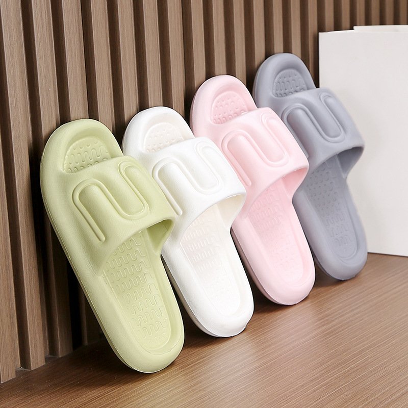 HF summer multicolor soft anti-slip platform home bathroom EVA slide slippers for women men