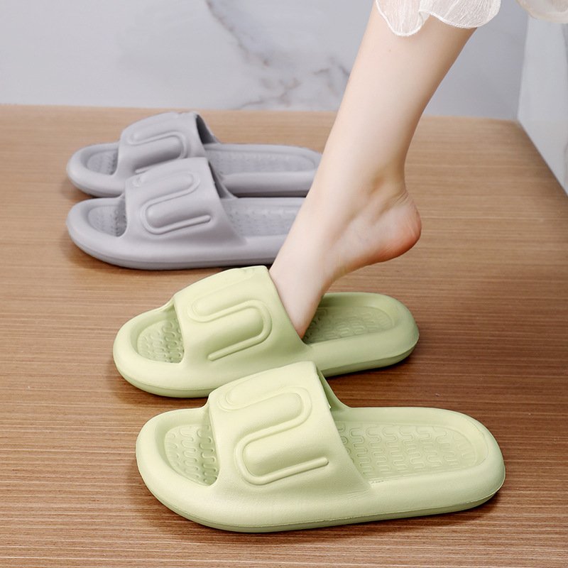 HF summer multicolor soft anti-slip platform home bathroom EVA slide slippers for women men