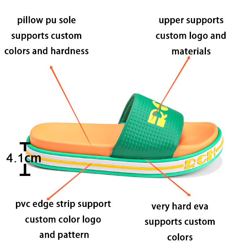 Luxury Brand Eva Slippers Slides Slippers Custom Logo 3d Rubber Mens Zapatilla Bus Slide Claquette Rubber Slides Sandals For Man