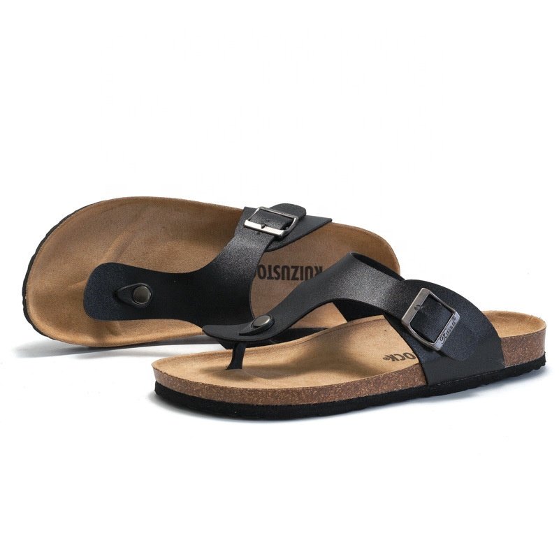 2023 New Couples Cork Slides Slippers Men's Summer Clip Foot Beach Trendy Flat Sandals Casual Flip Flops Women