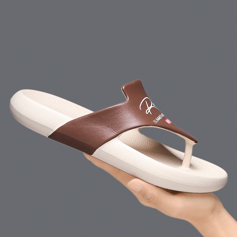 Open Toe Anti-Slip Summer Autumn Outdoor Slippers Fashion Trend Sandal Soft Rubber Slide Recyclable Flip Flops Slippers