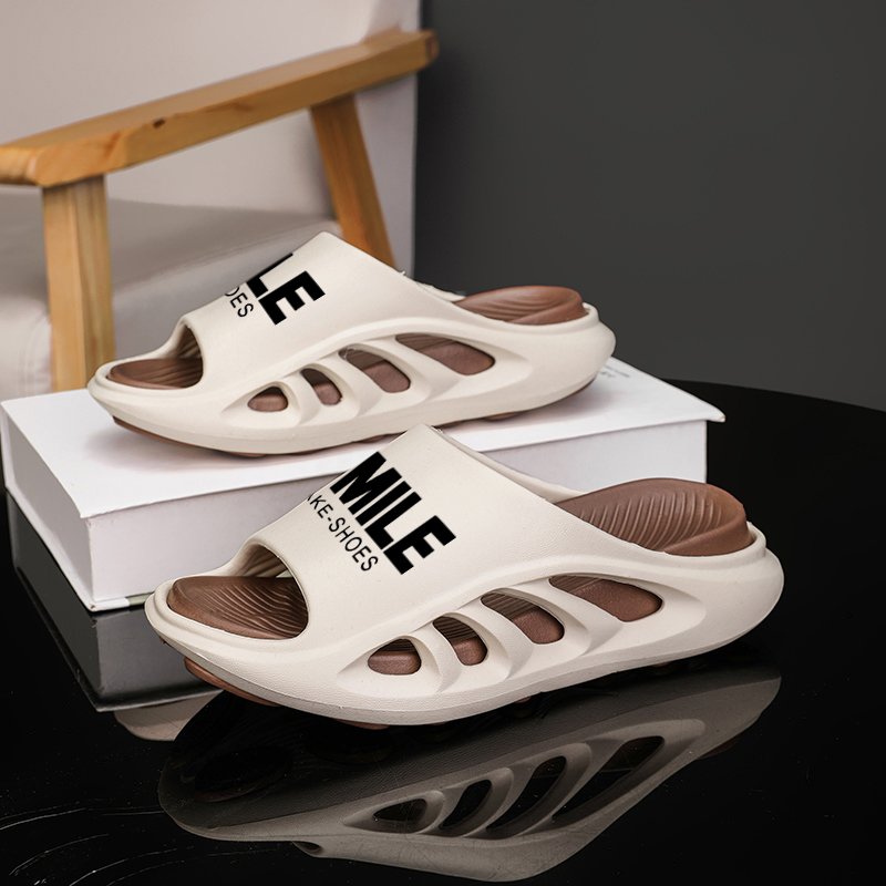 Children Smile Outdoor Platform Non-slip Sandals for Woman Ladies Home Indoor Beach Non-slip Slide Slippers for Baby