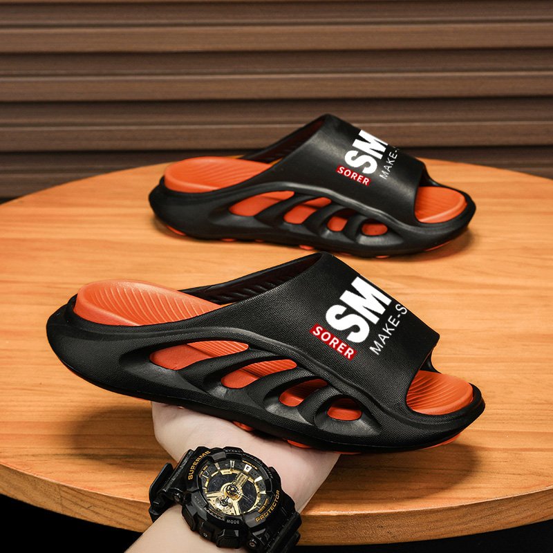 Children Smile Outdoor Platform Non-slip Sandals for Woman Ladies Home Indoor Beach Non-slip Slide Slippers for Baby