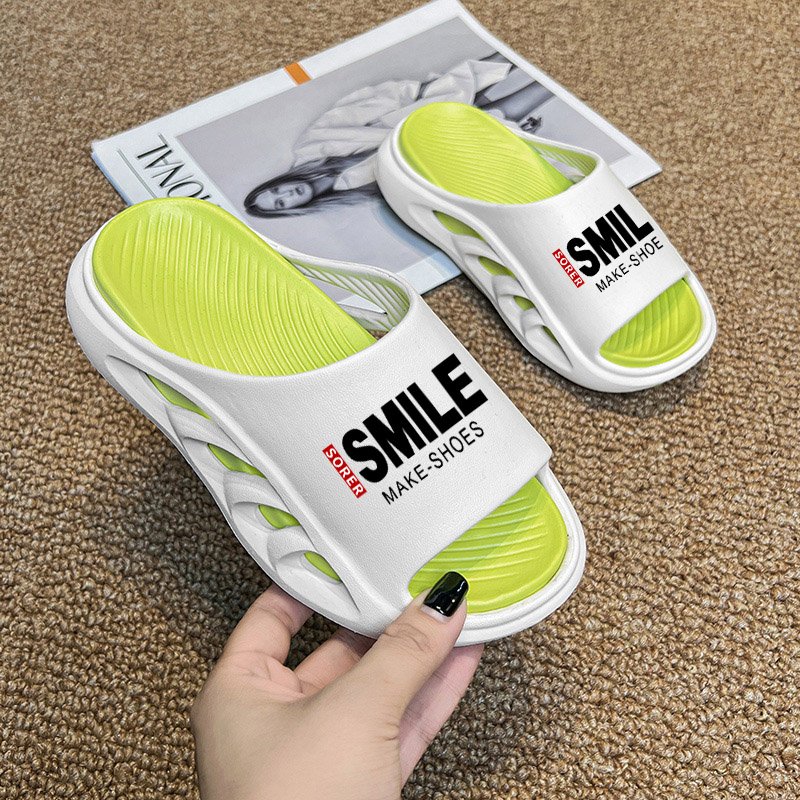 Children Smile Outdoor Platform Non-slip Sandals for Woman Ladies Home Indoor Beach Non-slip Slide Slippers for Baby