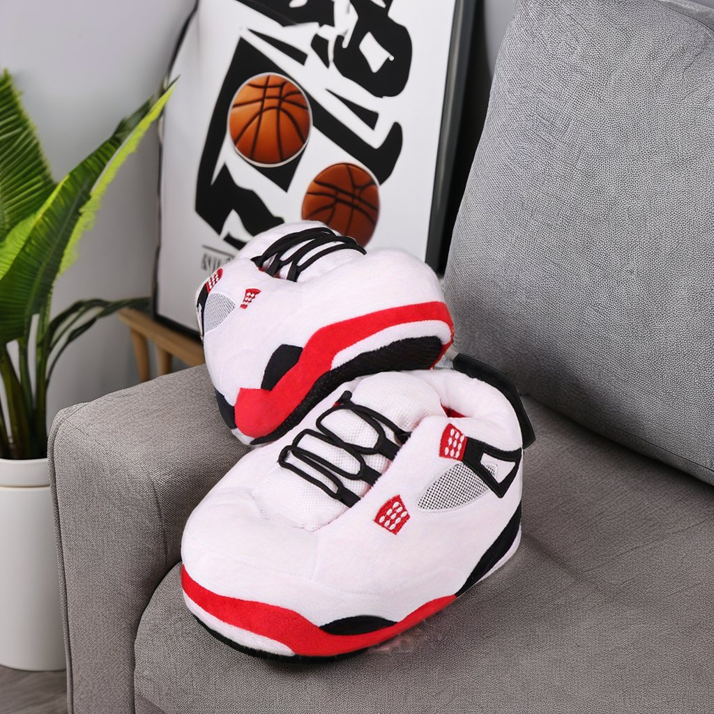 Customizable Wholesale Indoor House Slippers Warm Fuzzy Sneakers for Couples with round Toe Winter Sneaker slipper