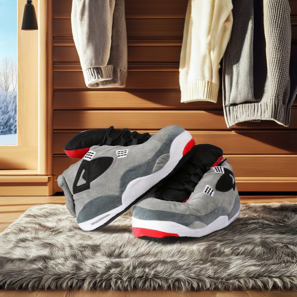 Customizable Wholesale Indoor House Slippers Warm Fuzzy Sneakers for Couples with round Toe Winter Sneaker slipper