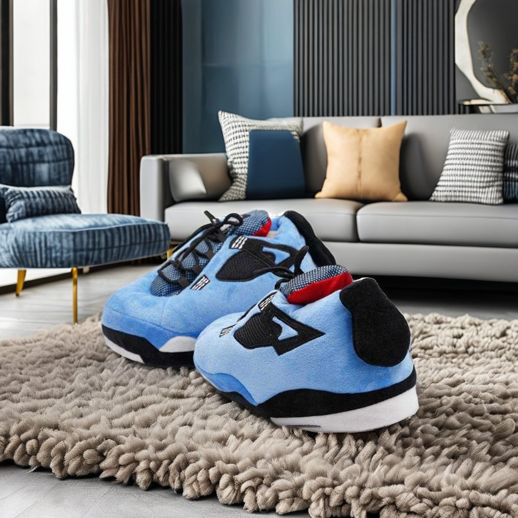 Customizable Wholesale Indoor House Slippers Warm Fuzzy Sneakers for Couples with round Toe Winter Sneaker slipper