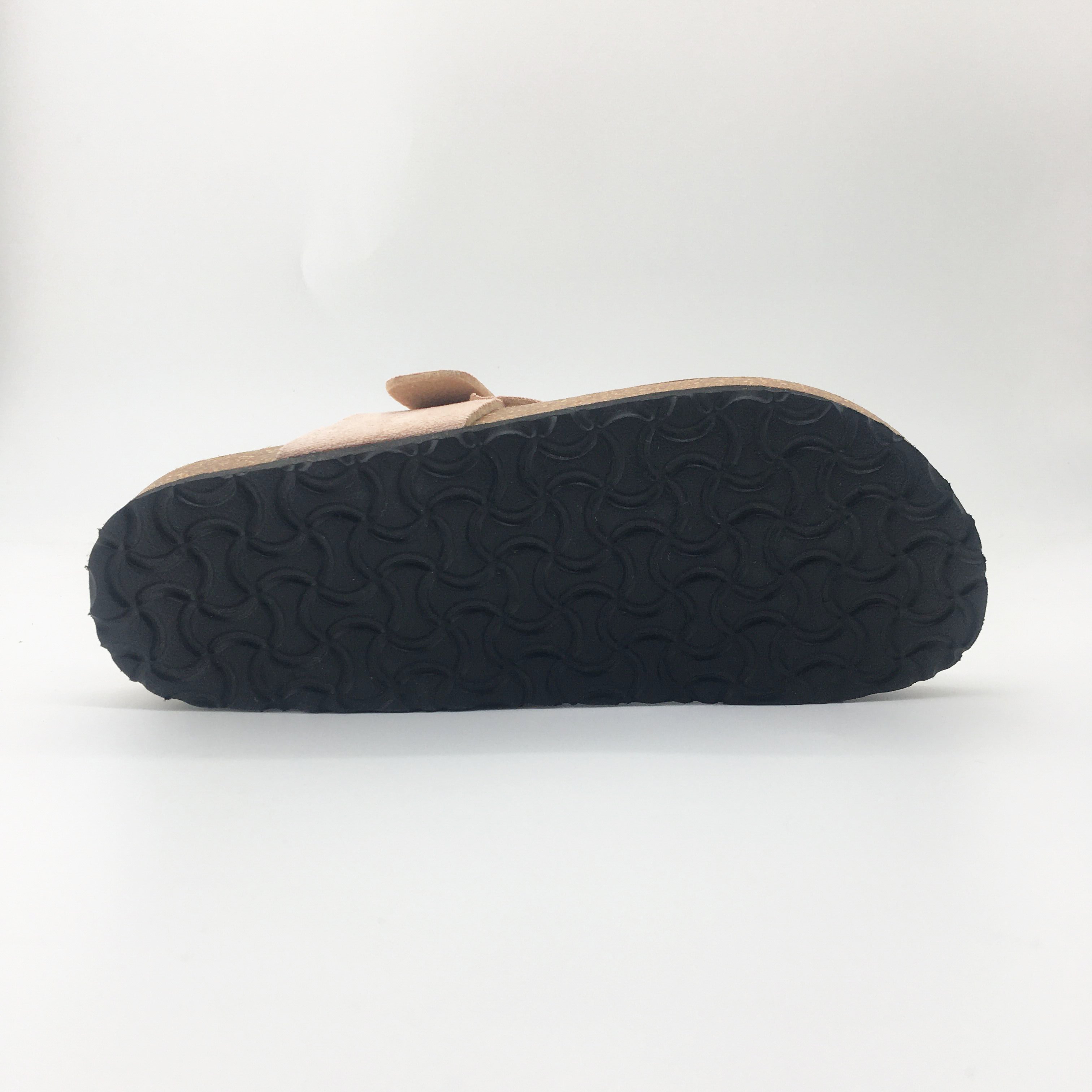 Custom Ladies Slippers Beach Sandals Sole Cork Women Flat Sandals Cork Flip Flops Buckle Double Strap EVA Outdoor Cow Suede