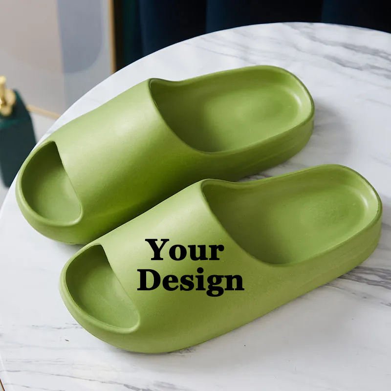 Wholesale cozy thick sole EVA custom Logo non-Slip bathroom home slippers Sandal Cloud indoor Slides Slippers with logo