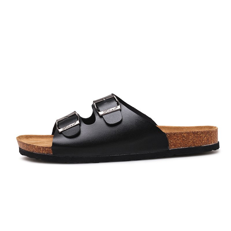Women Sandals Open Toe Flip Flop Casual Beach Buckle Shoes Ladies Summer Comfort Anti-Slip Beach Cork Slide Slippers