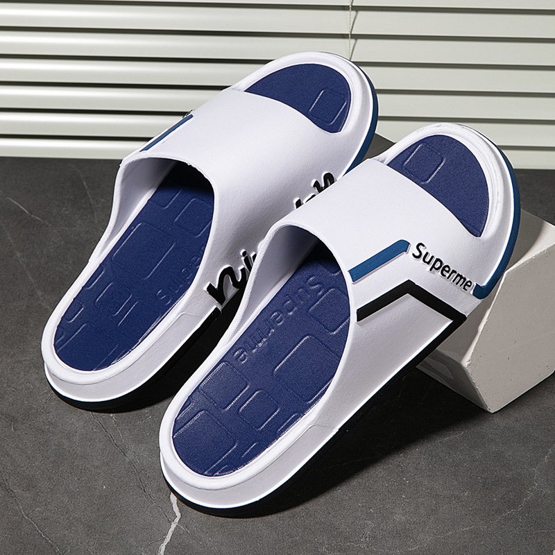 Wholesale Price Summer Quick Drying Anti-slip Mens Beach Flat Slide Slipper Sandals for Indoor Outdoor Beach Walking