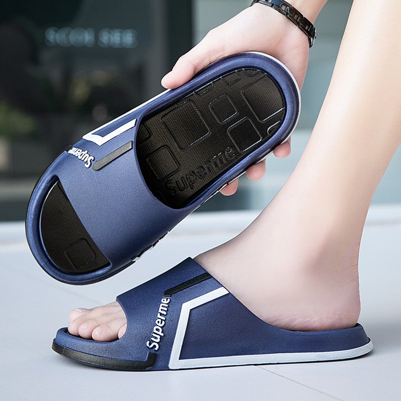 Wholesale Price Summer Quick Drying Anti-slip Mens Beach Flat Slide Slipper Sandals for Indoor Outdoor Beach Walking