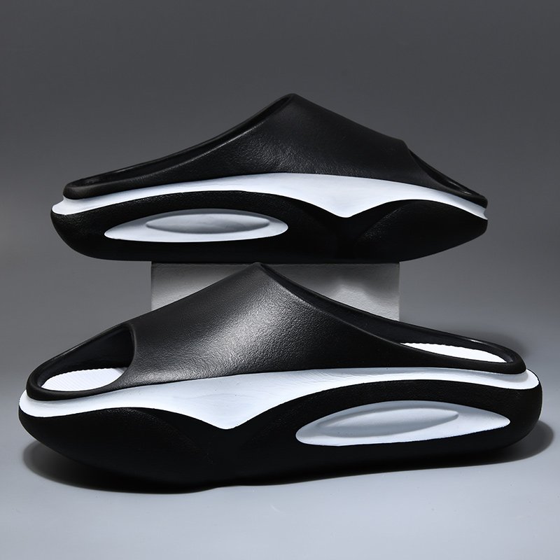 Custom designer printed slide slippers EVA soft embossed beach slippers for men