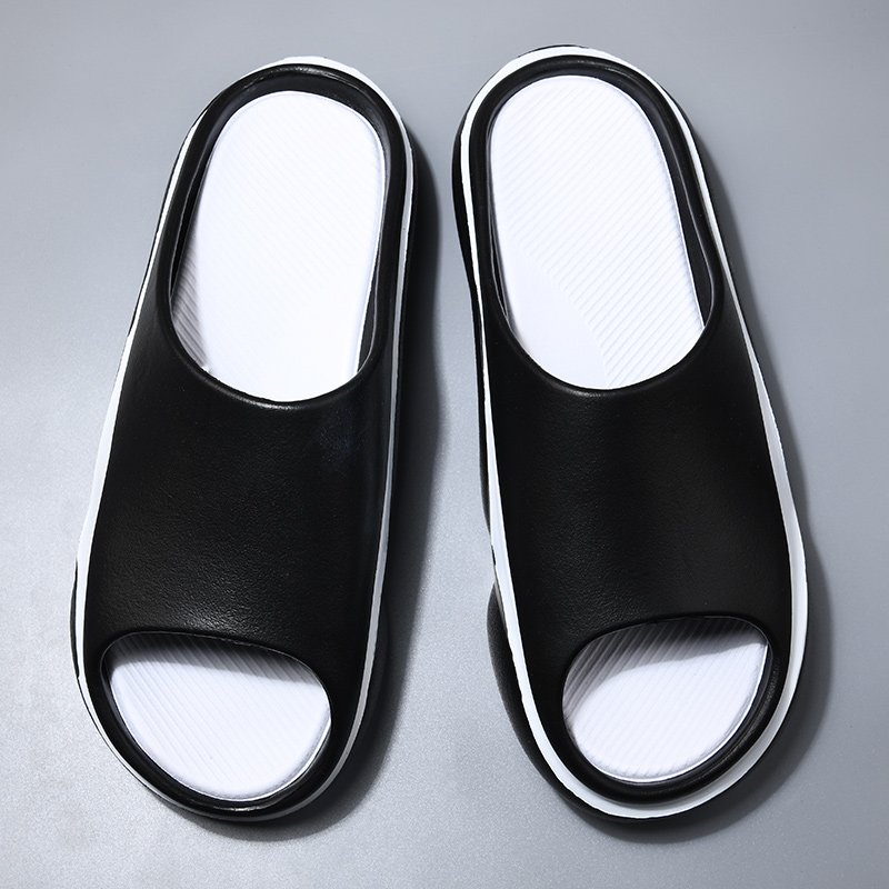 Custom designer printed slide slippers EVA soft embossed beach slippers for men