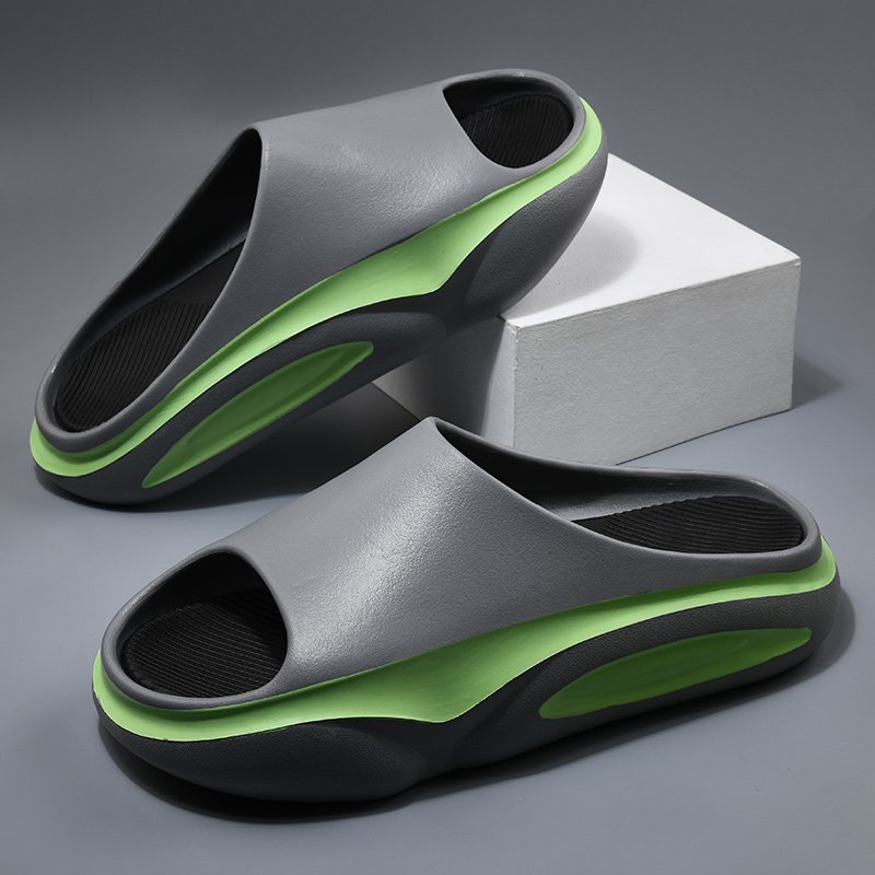 Custom designer printed slide slippers EVA soft embossed beach slippers for men