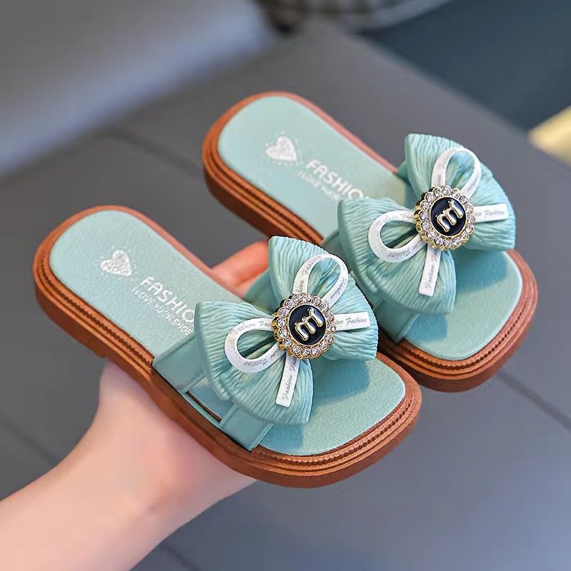 Cute Princess Sandals Soft Bottom Comfortable High Children's Slippers Girls Summer New Fashion Outer Wear Slippers