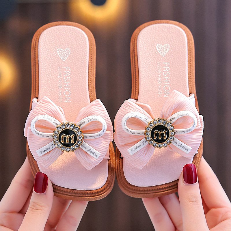 Cute Princess Sandals Soft Bottom Comfortable High Children's Slippers Girls Summer New Fashion Outer Wear Slippers
