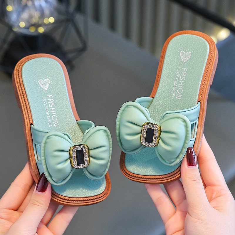 Cute Princess Sandals Soft Bottom Comfortable High Children's Slippers Girls Summer New Fashion Outer Wear Slippers
