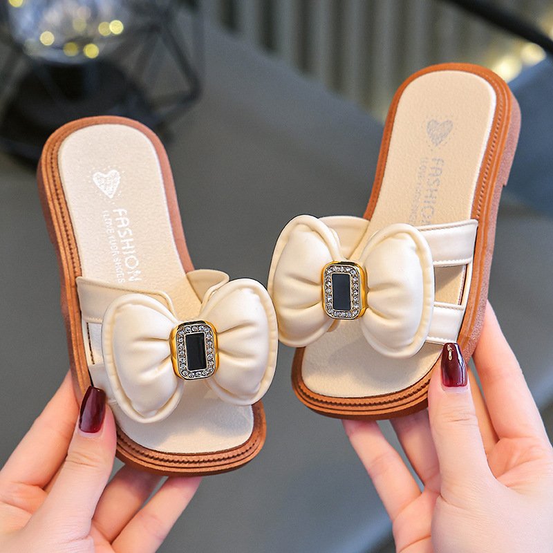 Cute Princess Sandals Soft Bottom Comfortable High Children's Slippers Girls Summer New Fashion Outer Wear Slippers