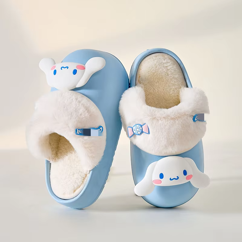 Botu Custom Cartoon Anime Shoes Kulomi Home Slippers Cute Plush Hk Kitty Slippers For Women