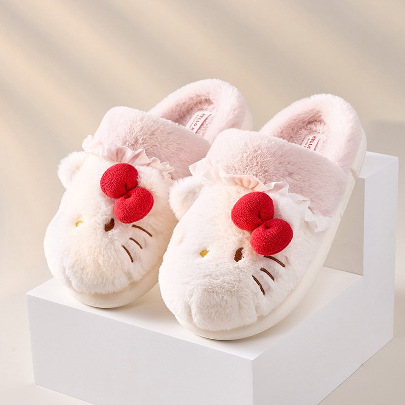 Botu Custom Cartoon Anime Shoes Kulomi Home Slippers Cute Plush Hk Kitty Slippers For Women