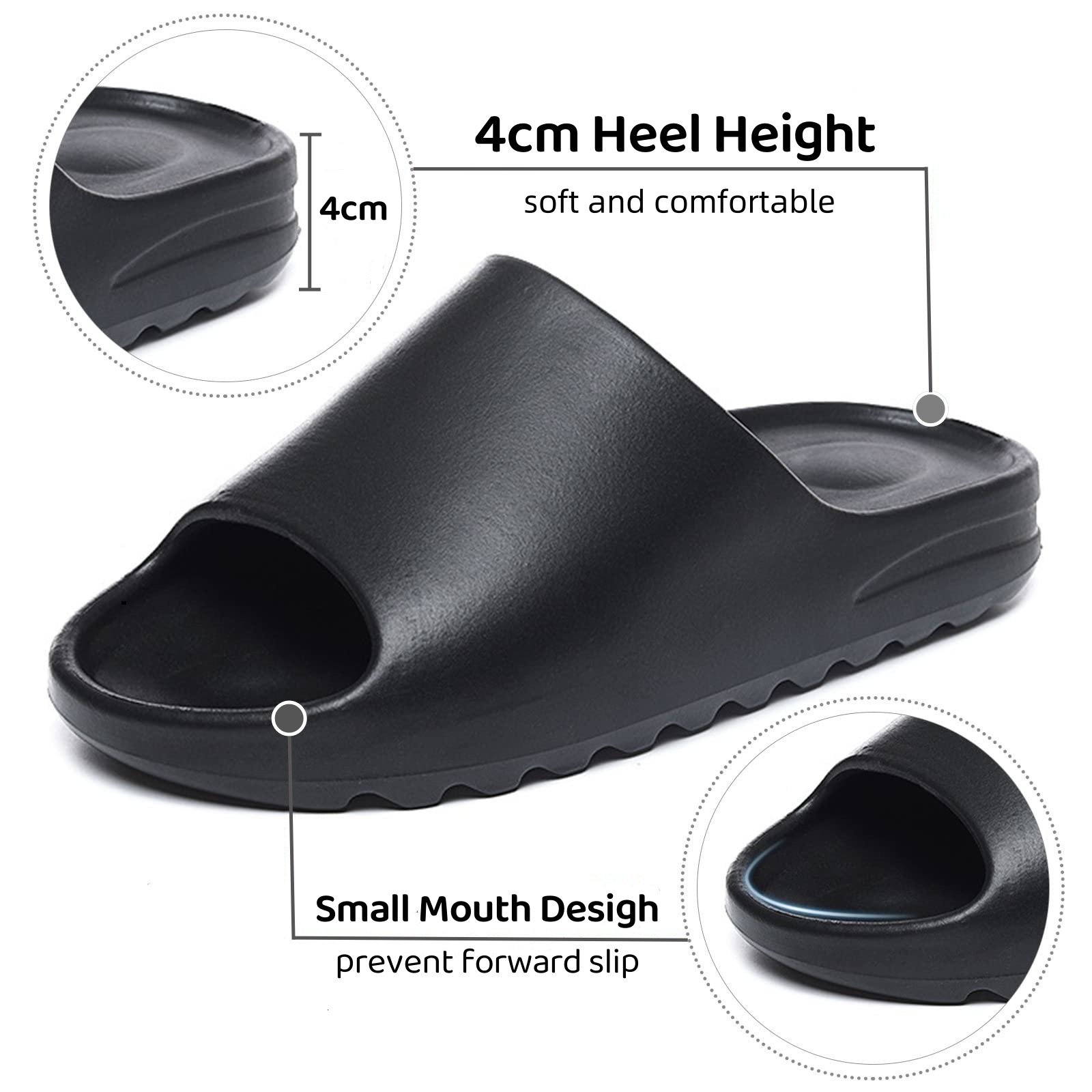Custom Open-Toe Cloud Slippers for Men Women Indoor/Outdoor Soft Thick Bottom Lightweight Non-Slip Summer EVA Foam Beach Slides