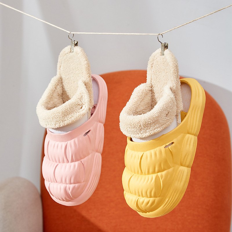 2022 New Winter Cotton Slippers Women's Removable Warm and Waterproof Cotton Slippers Lovers' Cute Plush Slippers