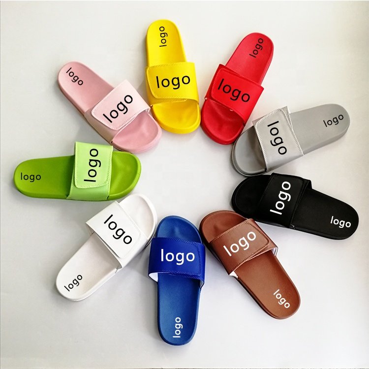 Custom Your Images Name Logo 3D Printing Men Adjusted Strap Slippers Home Family Slides Sandals Stylish Beach Slippers