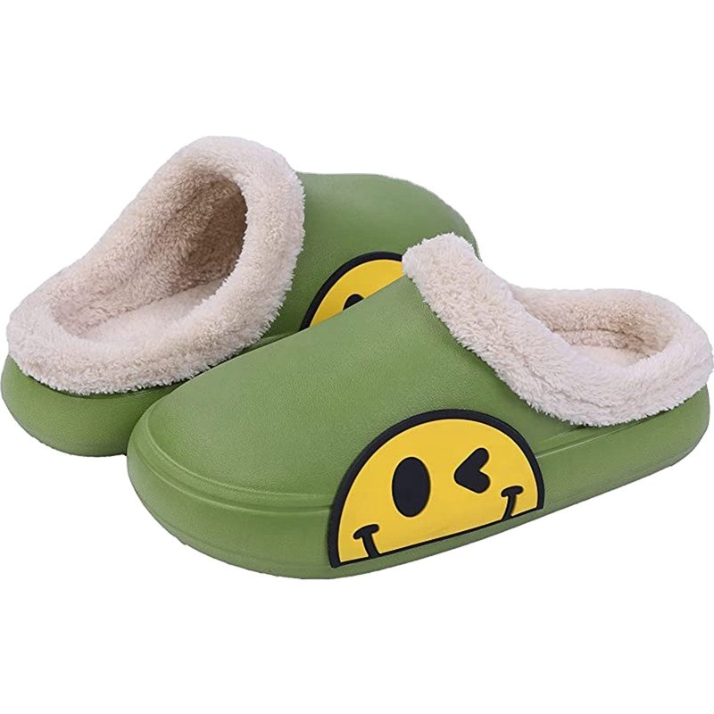 Men's Women's Indoor Winter Warm Fur Slippers EVA Waterproof Sheepskin Plush Sneaker Slides Closed Toe Design Fashionable Winter