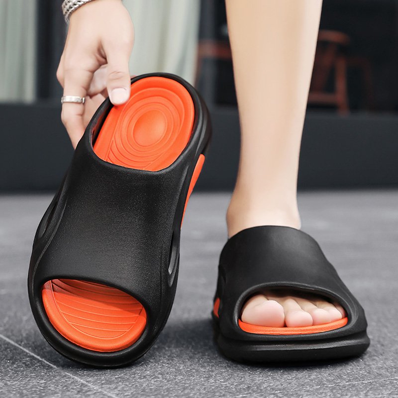 Men's Custom LOGO Breathable Sandals Thick Soles Anti-slippery Beach Shoes Summer Sports Home Fashion Trend Slides Slippers