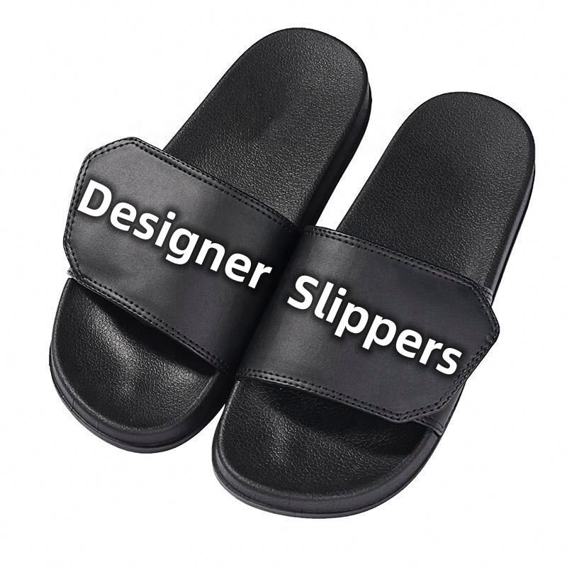 2024 High Quality Genuine Leather Mens Designer Slippers Luxury Sports Outdoor Slides for Men Famous Brands Summer Collection