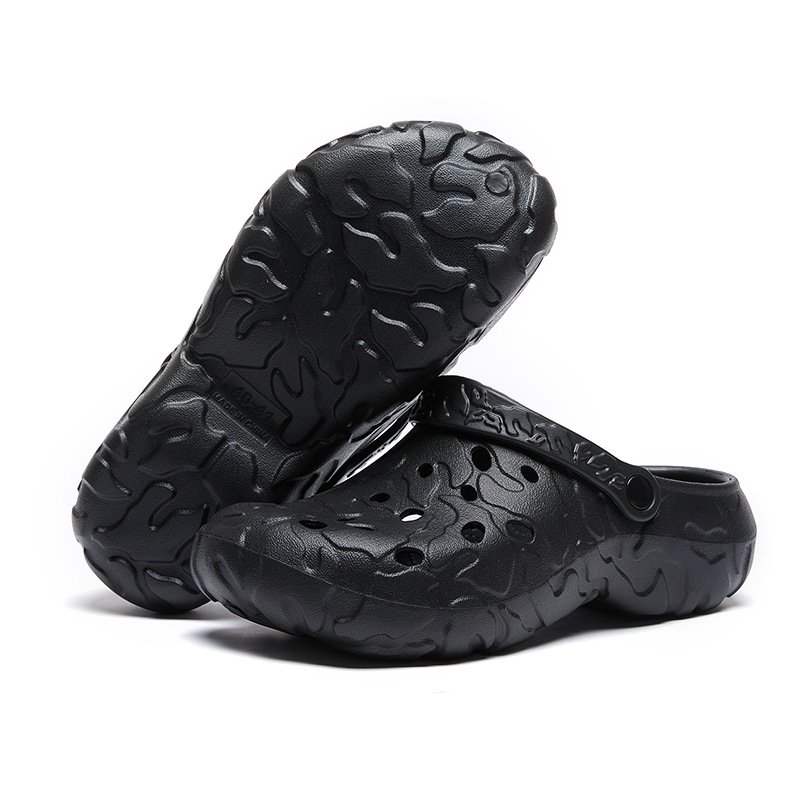 Xinzirain Outdoor Unisex Casual Beach Shoes Custom Wholesale Thick Sole EVA Garden Clogs Non-Slip Muller Slide Summer Printed