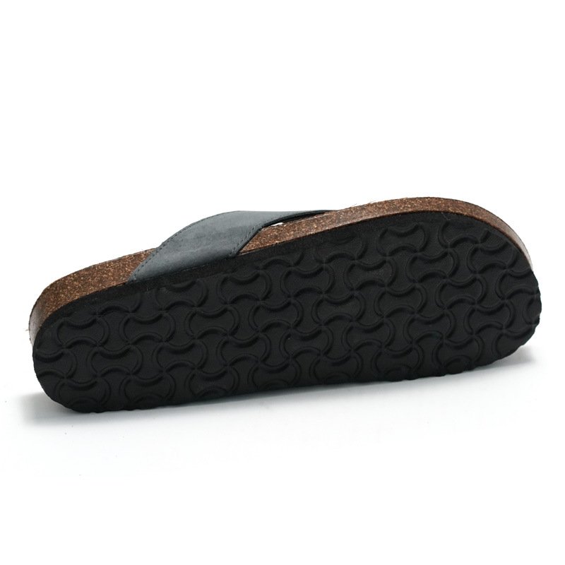 Men's Cork Sandals Open Toe Slip On Slide Sandals Men Comfortable Walking Orthopedic Thong Cork Sandals