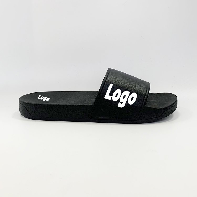 Customized Footwear United Kingdom Beach Pvc Slide Slippers College Student Custom Logo Indoor PVC Slide Slippers