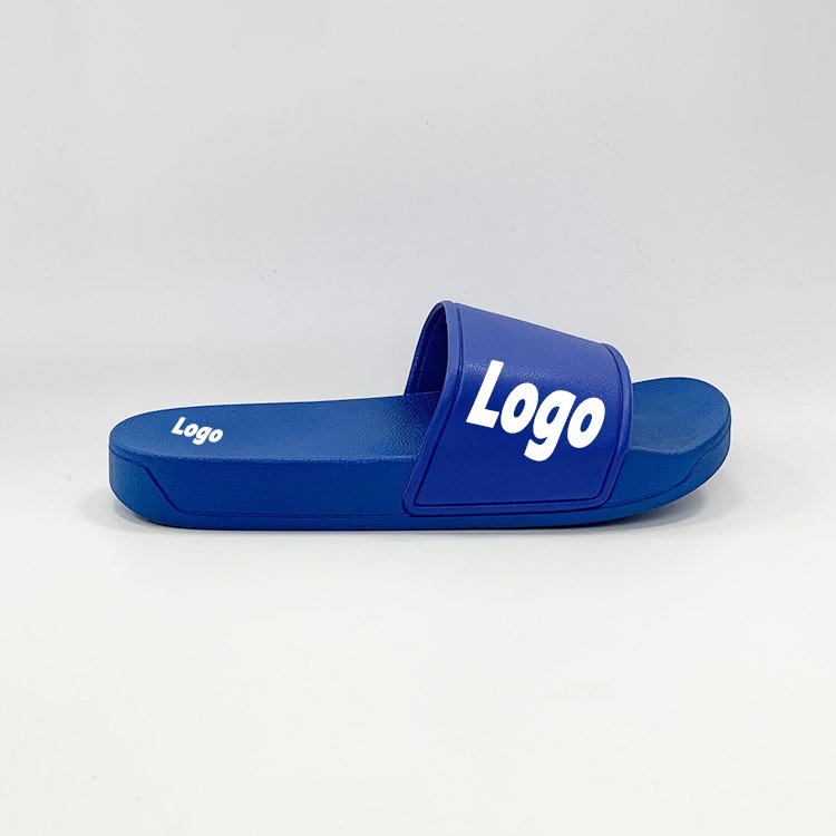 Customized Footwear United Kingdom Beach Pvc Slide Slippers College Student Custom Logo Indoor PVC Slide Slippers