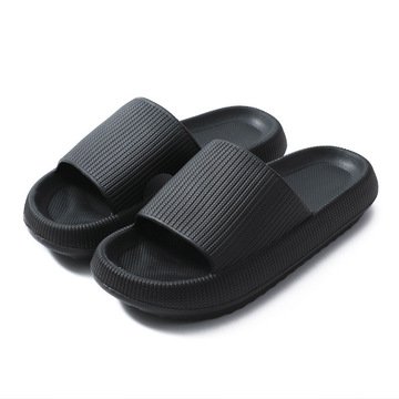 Custom Logo New Unisex Summer Sandals Flat Slides Shoes Women Slip On PVC Indoor Beach Slippers