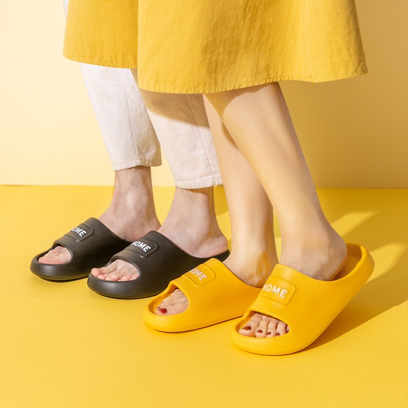 4cm Thick Sole Soft Comfortable Home Slippers Non-slip Women's Shoes Men's Shoes PVC Slides Slippers