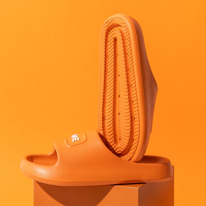 4cm Thick Sole Soft Comfortable Home Slippers Non-slip Women's Shoes Men's Shoes PVC Slides Slippers