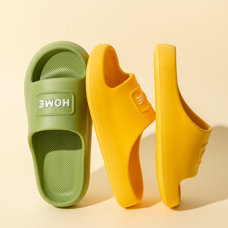4cm Thick Sole Soft Comfortable Home Slippers Non-slip Women's Shoes Men's Shoes PVC Slides Slippers