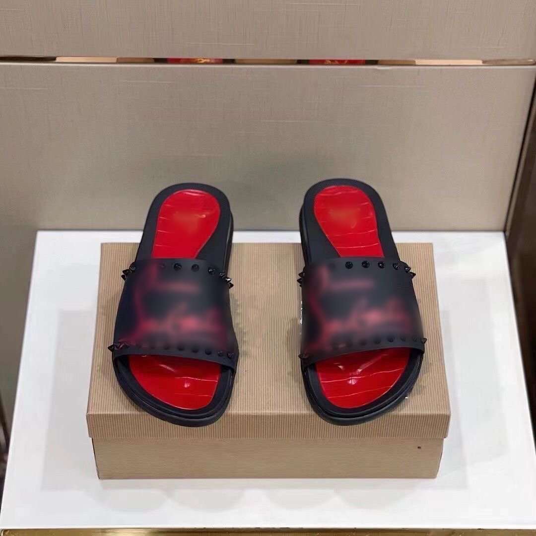 Wholesale designer brand mens black luxury sports sandals white beach slides slippers for men