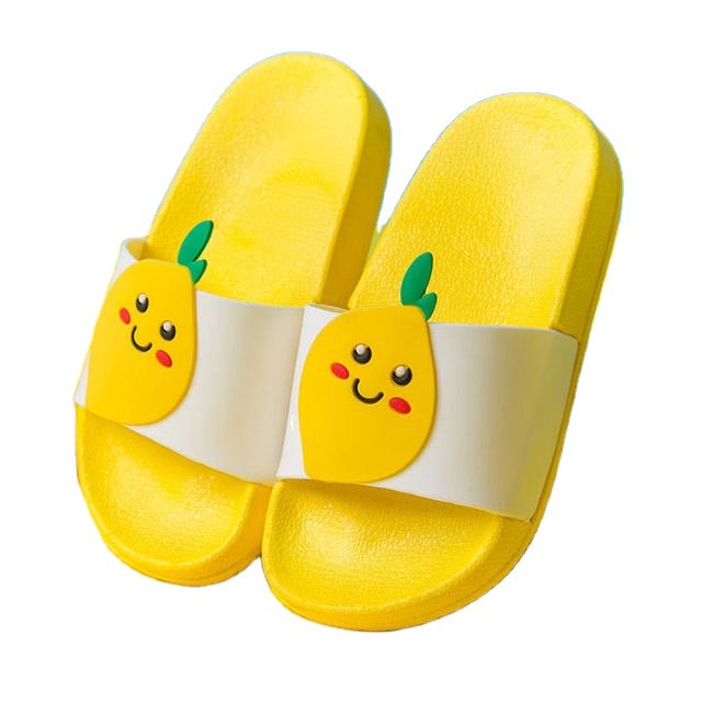 Wholesale Custom summer Cute Cartoon Animal Strawberry Shower Outdoor Beach Pool Non-slip Soft Sole pvc Slippers for kids