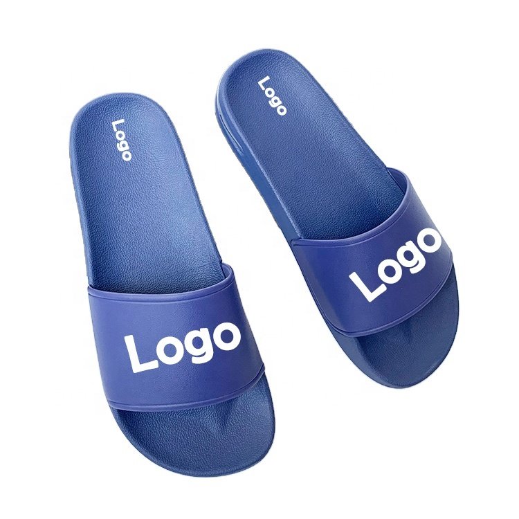2024 New Out Sole PVC Air Cushion Custom Men Indoor Beach Black Color Sport Casual Slides Slippers for Man